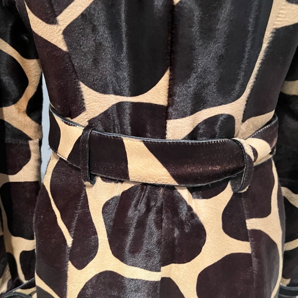 HOLD - Buberry Prorsum Giraffe Calf Hair Trench Coat, RARE, HTF Sz IT48, US6/8 - Picture 13 of 16